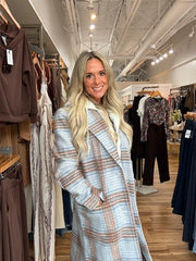 Frosted Mornings Plaid Coat