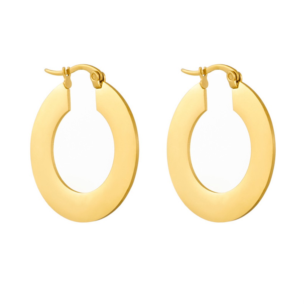 18K Gold Dipped Hoop Earrings