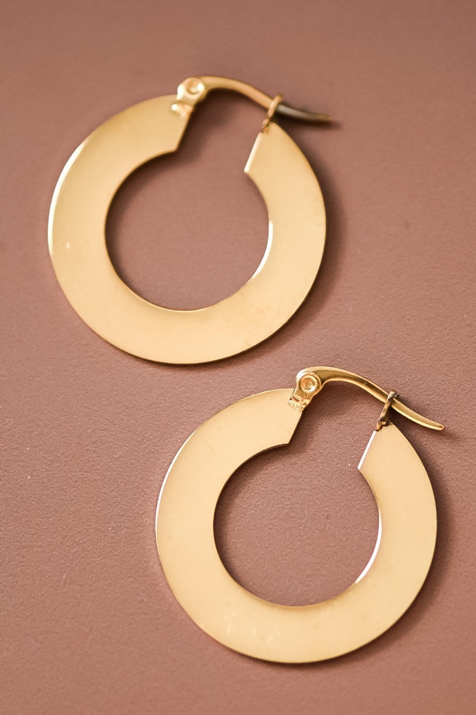 18K Gold Dipped Hoop Earrings
