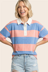 Coastal Stripe Rugby Tee