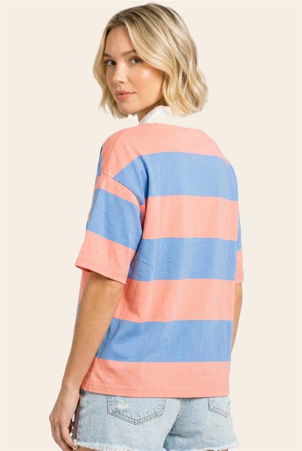 Coastal Stripe Rugby Tee