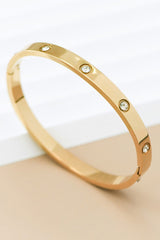 Classic Gold Hinged Bangle Bracelet