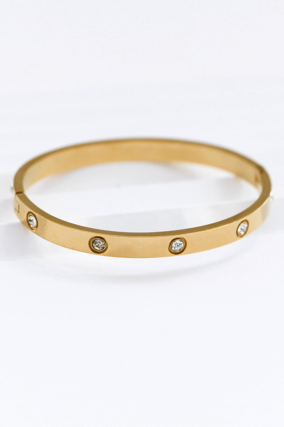Classic Gold Hinged Bangle Bracelet