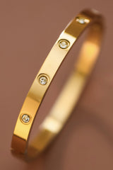 Classic Gold Hinged Bangle Bracelet
