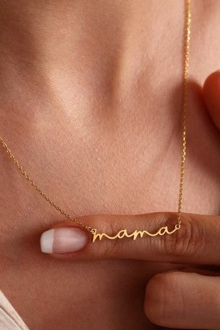 18K Gold Dipped Mama Necklace – Waterproof & Hypoallergenic