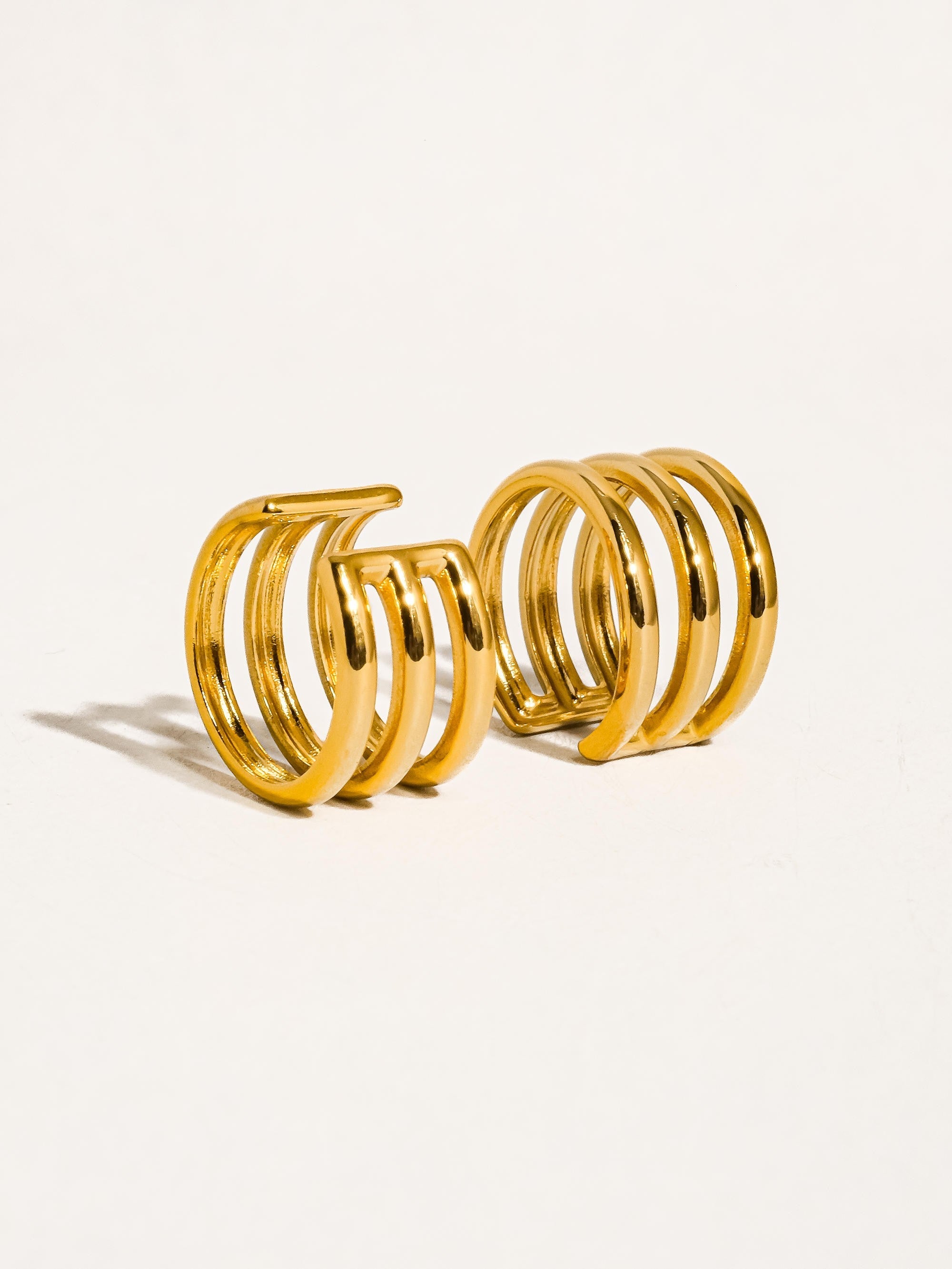 18K Gold Plated Non-Tarnish Stripe Ear Cuff