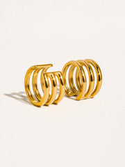 18K Gold Plated Non-Tarnish Stripe Ear Cuff