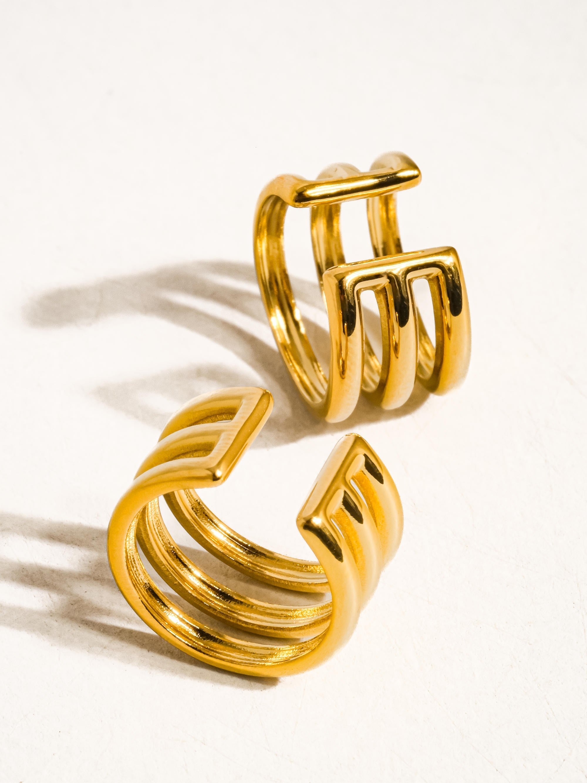 18K Gold Plated Non-Tarnish Stripe Ear Cuff