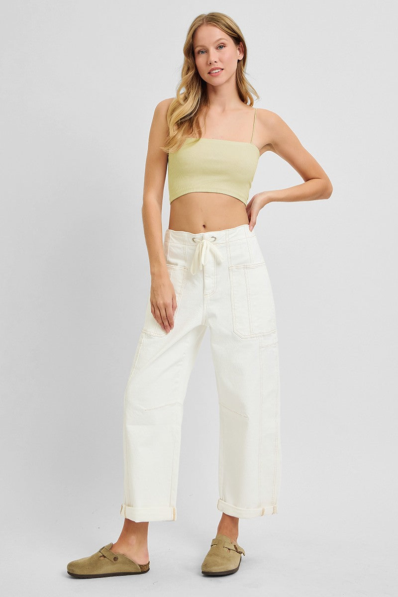 High Rise Wide Barrel Cargo Pants