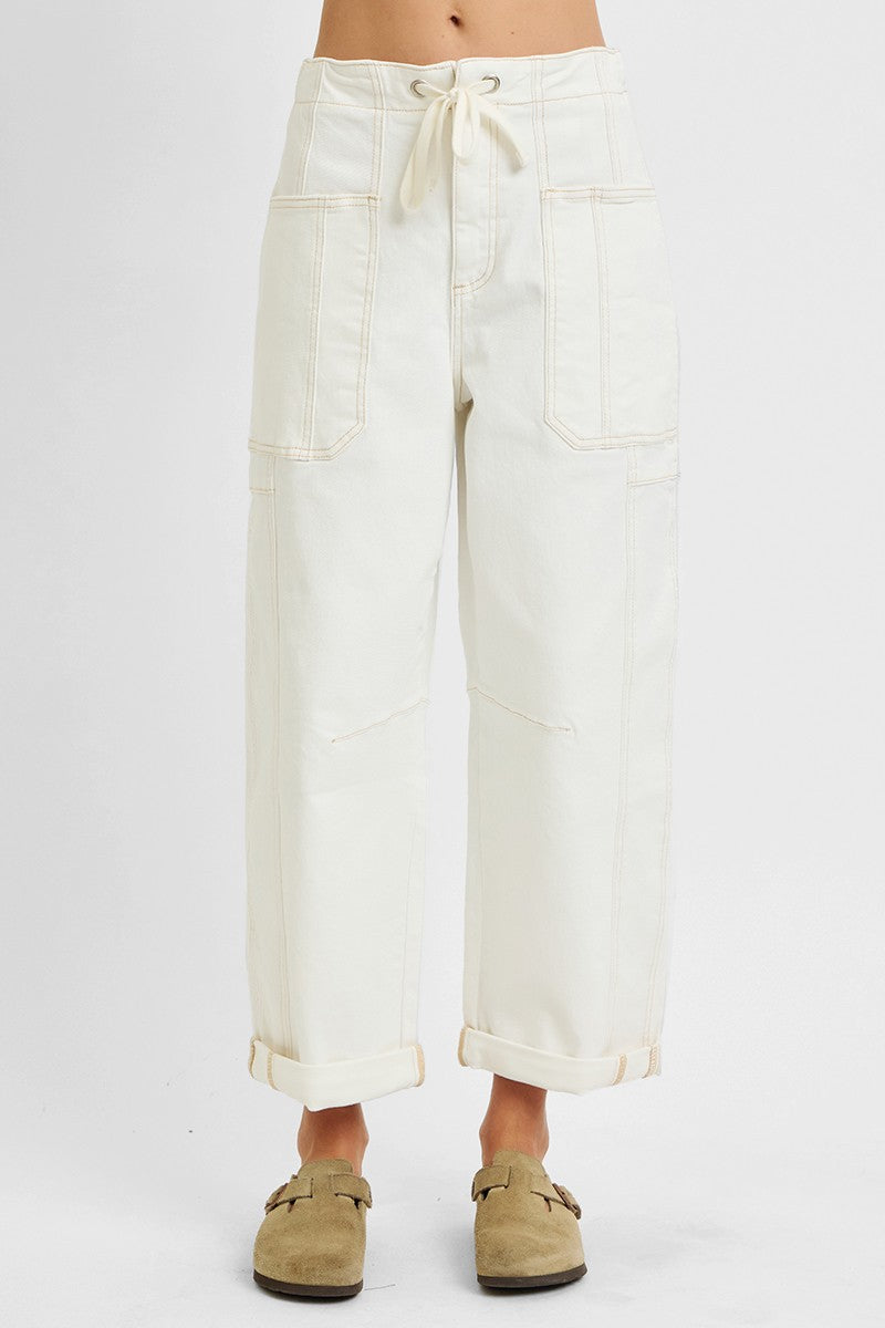 High Rise Wide Barrel Cargo Pants