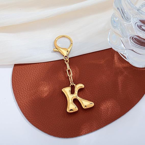 Bubble Letter Monogram Bag Charm – Bold & Personalized