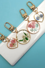 Pressed Dried Flower Bag Charm – Delicate & Nature-Inspired Accessory