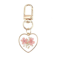 Pressed Dried Flower Bag Charm – Delicate & Nature-Inspired Accessory