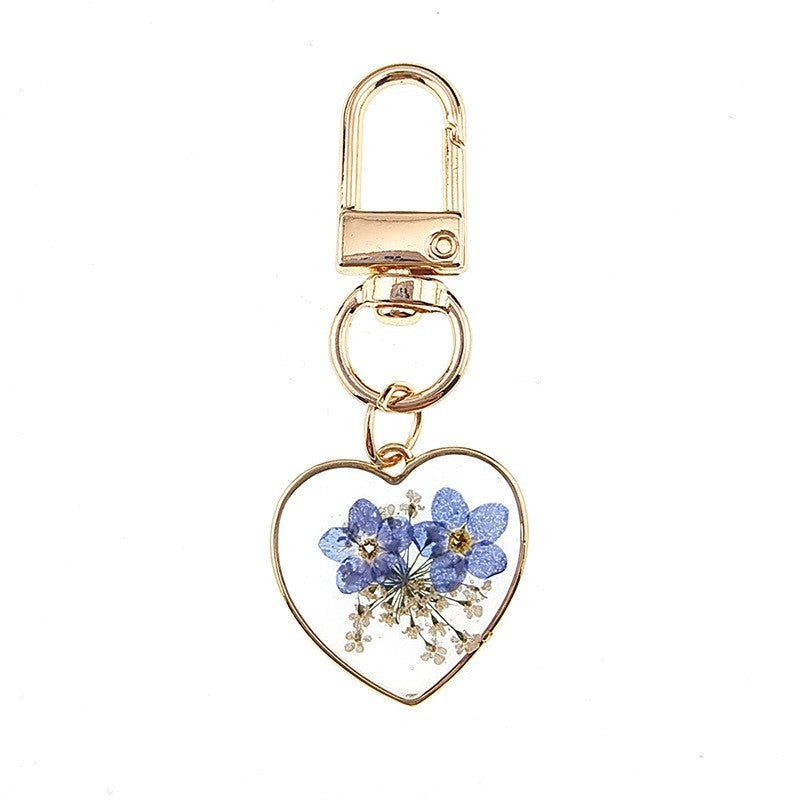 Pressed Dried Flower Bag Charm – Delicate & Nature-Inspired Accessory