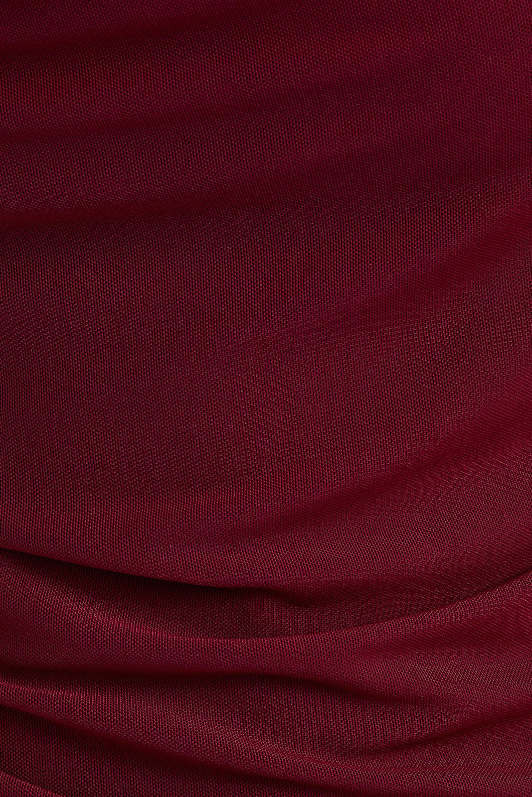 Mesh Detail Cowl Neck Tank – Wine