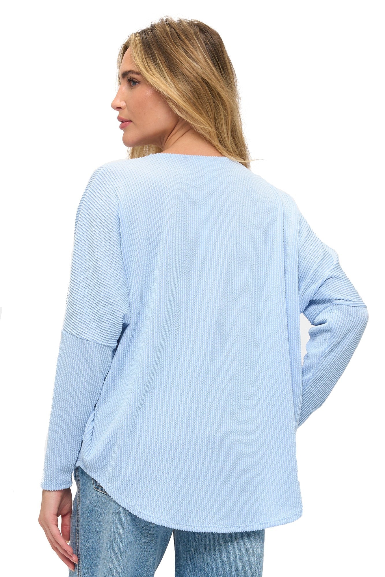 Dolman Sleeve Exaggerated Zip Top