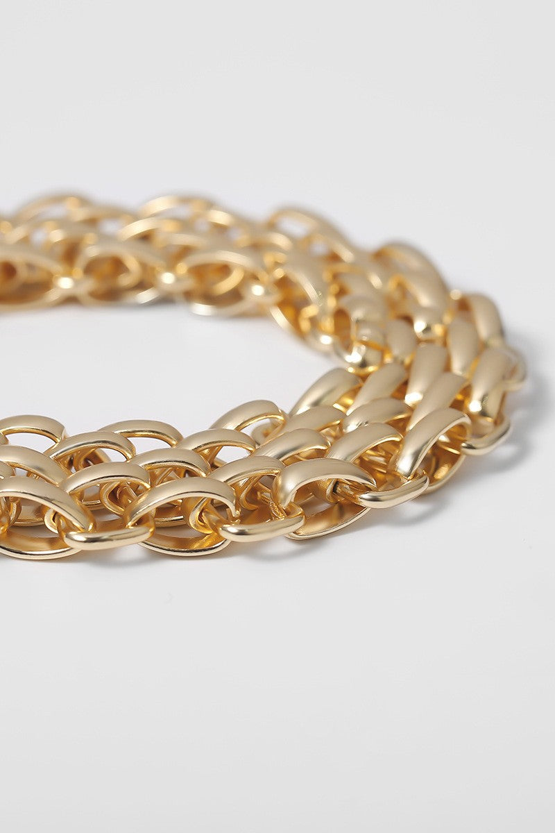 Chunky Gold Chain Choker Necklace