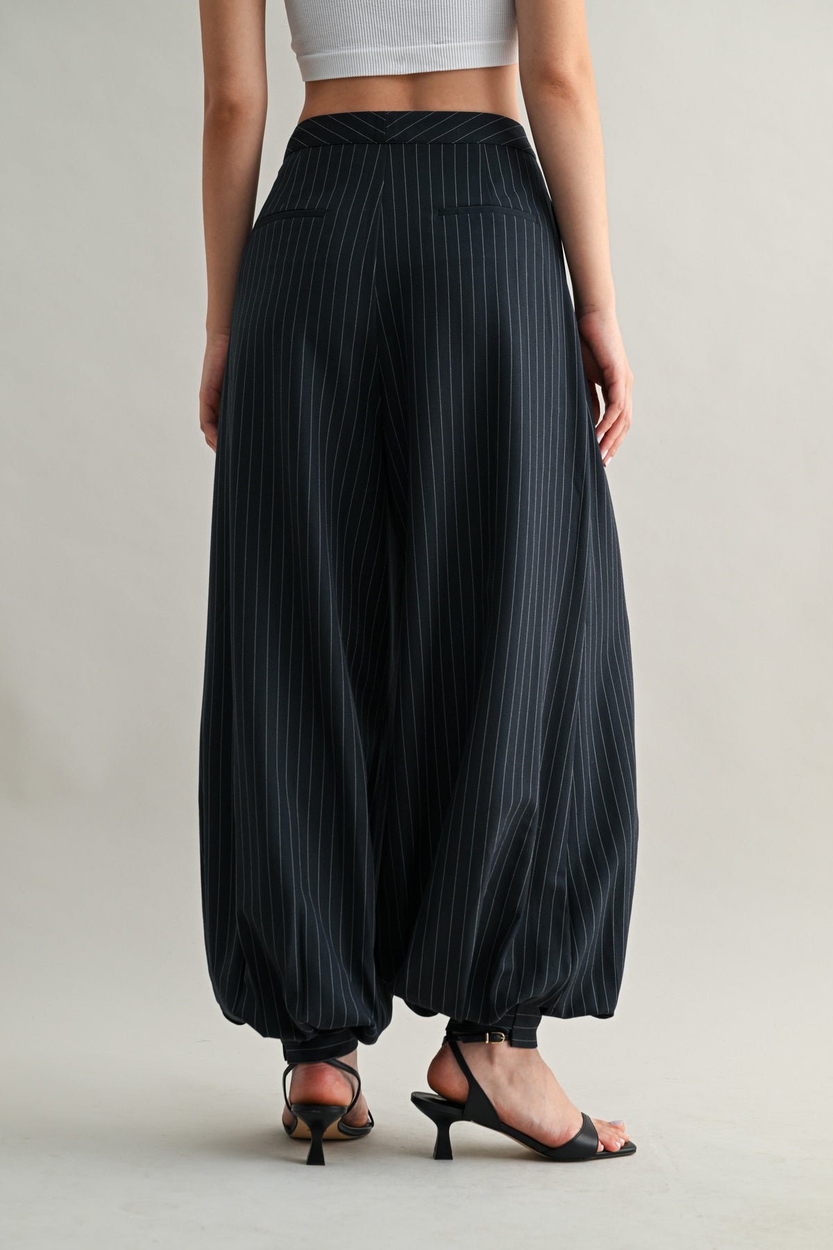 Pinstripe Balloon Pants