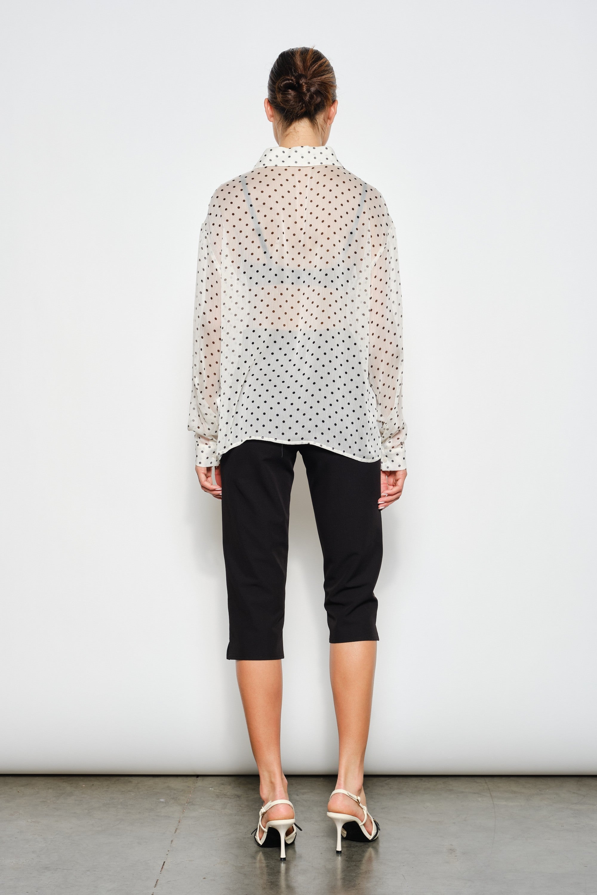 Cecilia Polka Dot Button-Up Blouse