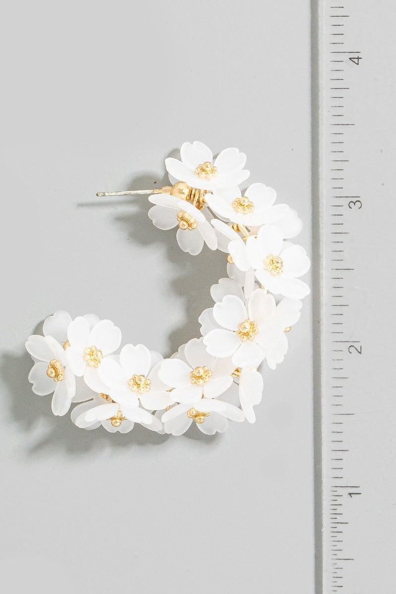 Daisy Bloom Hoop Earrings