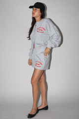 French Graphic Embroidered Sweatshirt Cardigan – Relaxed Fit