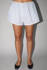 Pinstripe Pull-On Shorts – Relaxed Fit Cotton Blend