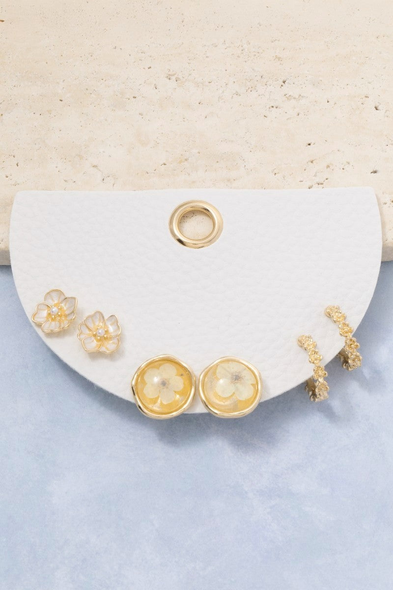 Botanical Bloom 3-Pair Earring Set
