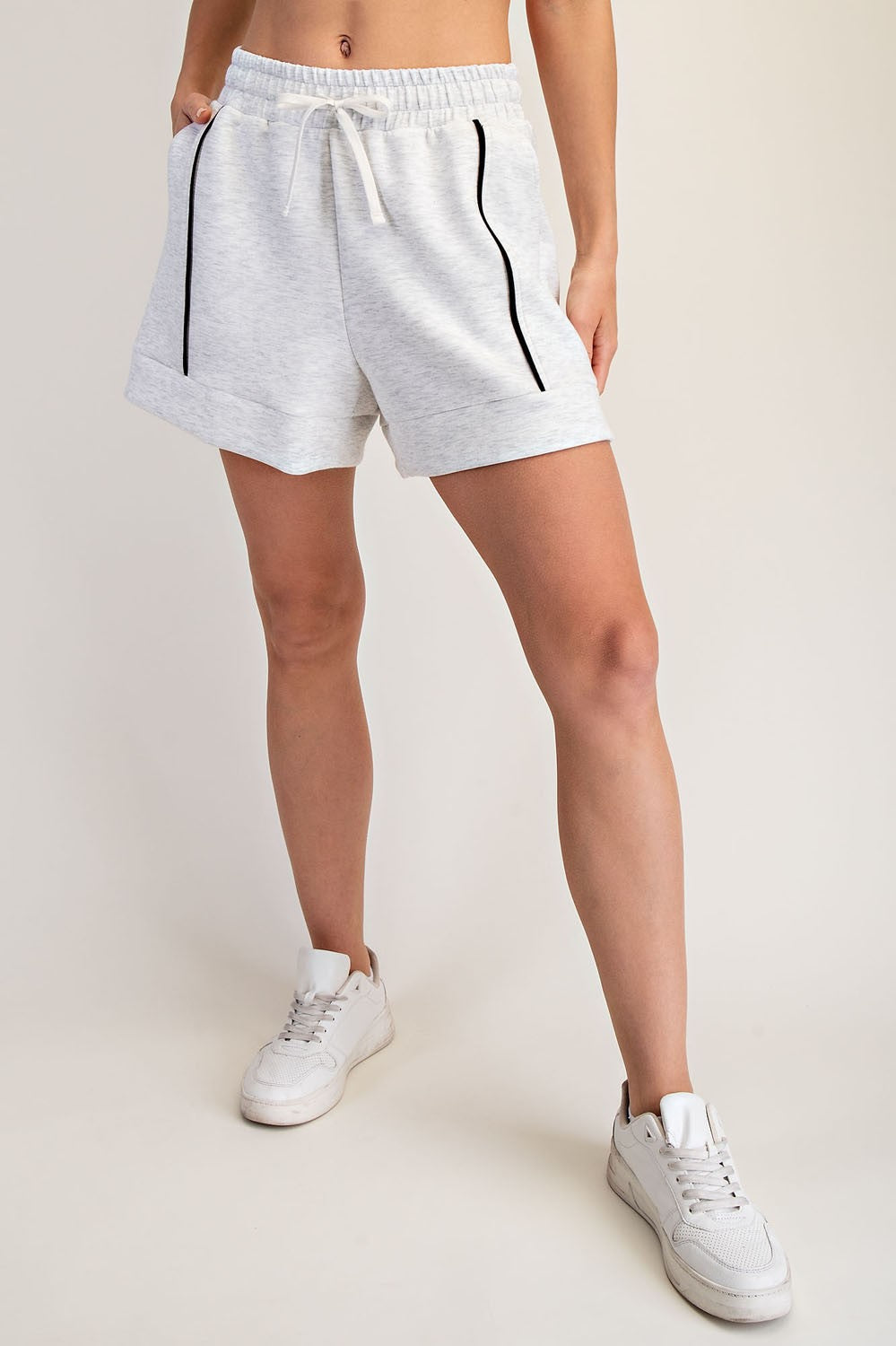 Modal Scuba A-Line Shorts with Adjustable Waist