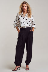 Classic Polka Dot Button-Down Shirt
