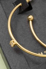 Gold Dipped CZ Hoop Earrings