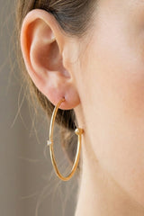 Gold Dipped CZ Hoop Earrings
