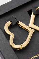 Golden Heart Hoop Earrings