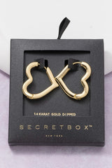 Golden Heart Hoop Earrings