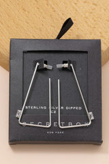 Geometric Gold Triangle Hoop Earrings