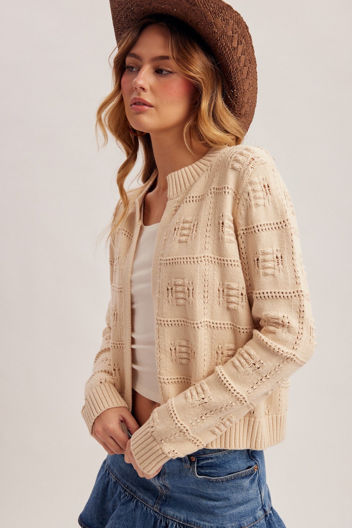 Pointelle Cardigan