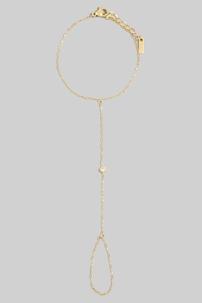 Paperclip Chain Hand Chain Bracelet & Ring