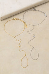 Paperclip Chain Hand Chain Bracelet & Ring