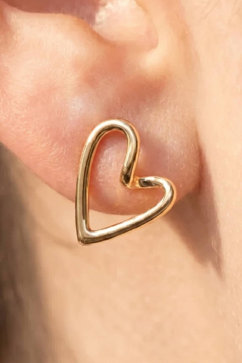 Endless Love Open Heart Stud Earrings