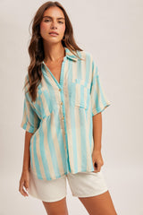 Seaside Stripe Button Down