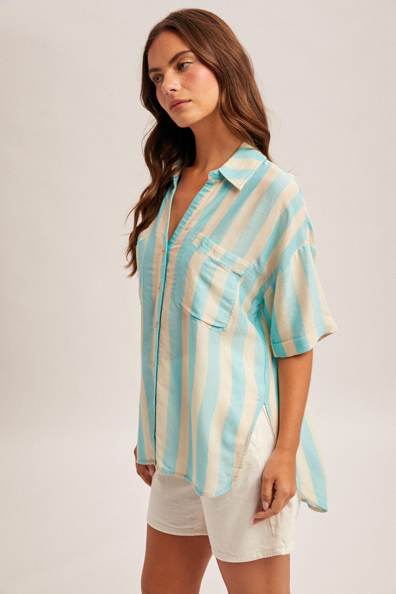Seaside Stripe Button Down