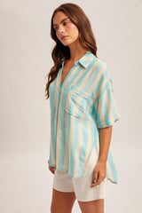 Seaside Stripe Button Down