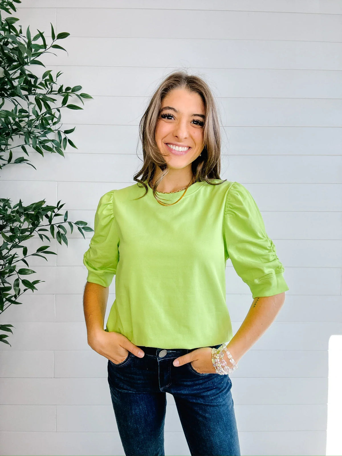 Puff Sleeve Knit Top – Mac and Me Exclusive
