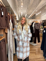 Frosted Mornings Plaid Coat