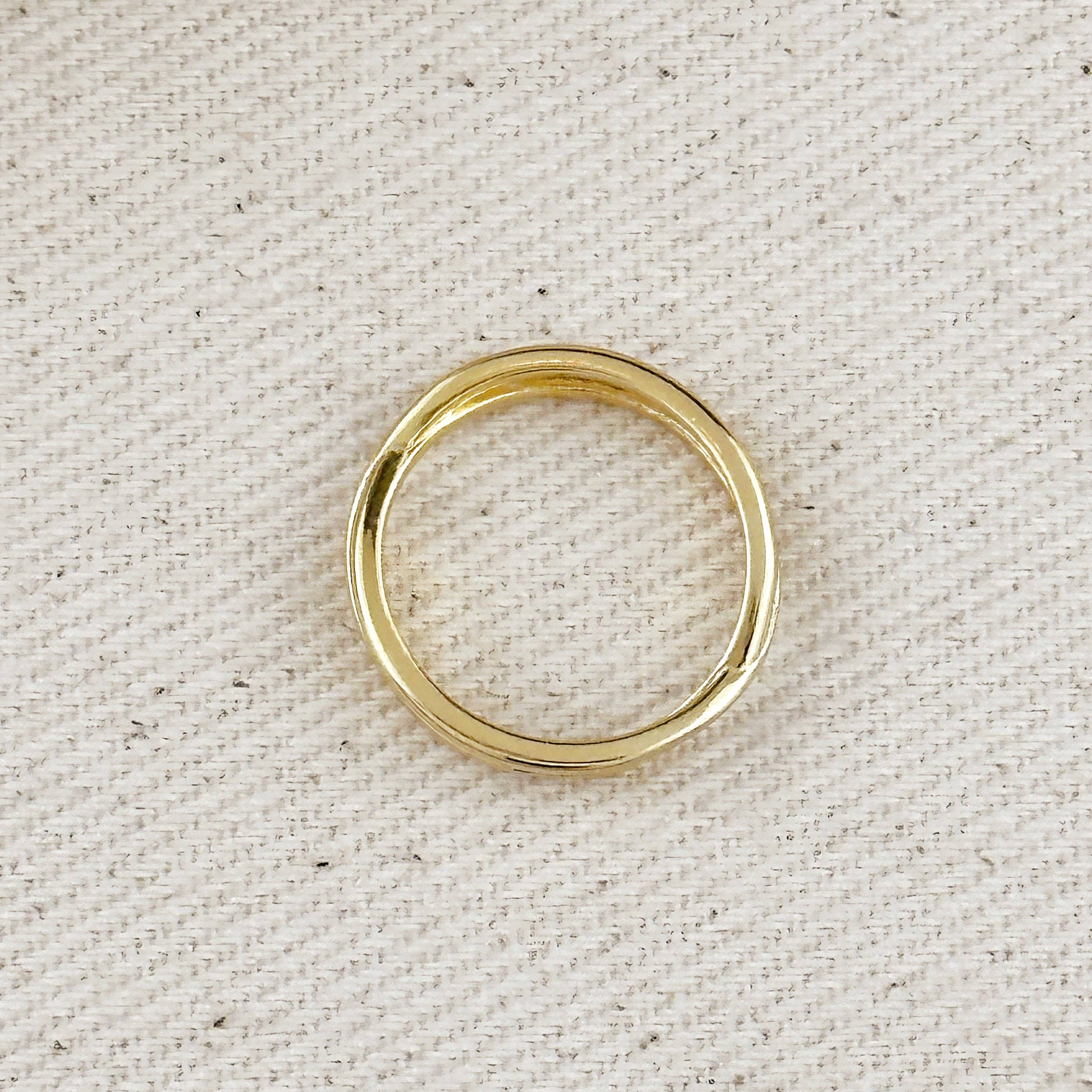 18k Gold Filled X Ring: 6