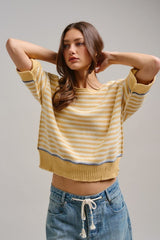 Happy Sunshine Stripe Knit Top