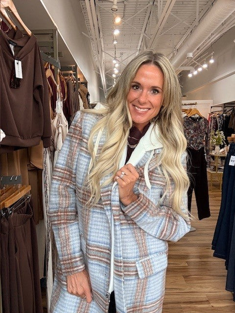 Frosted Mornings Plaid Coat