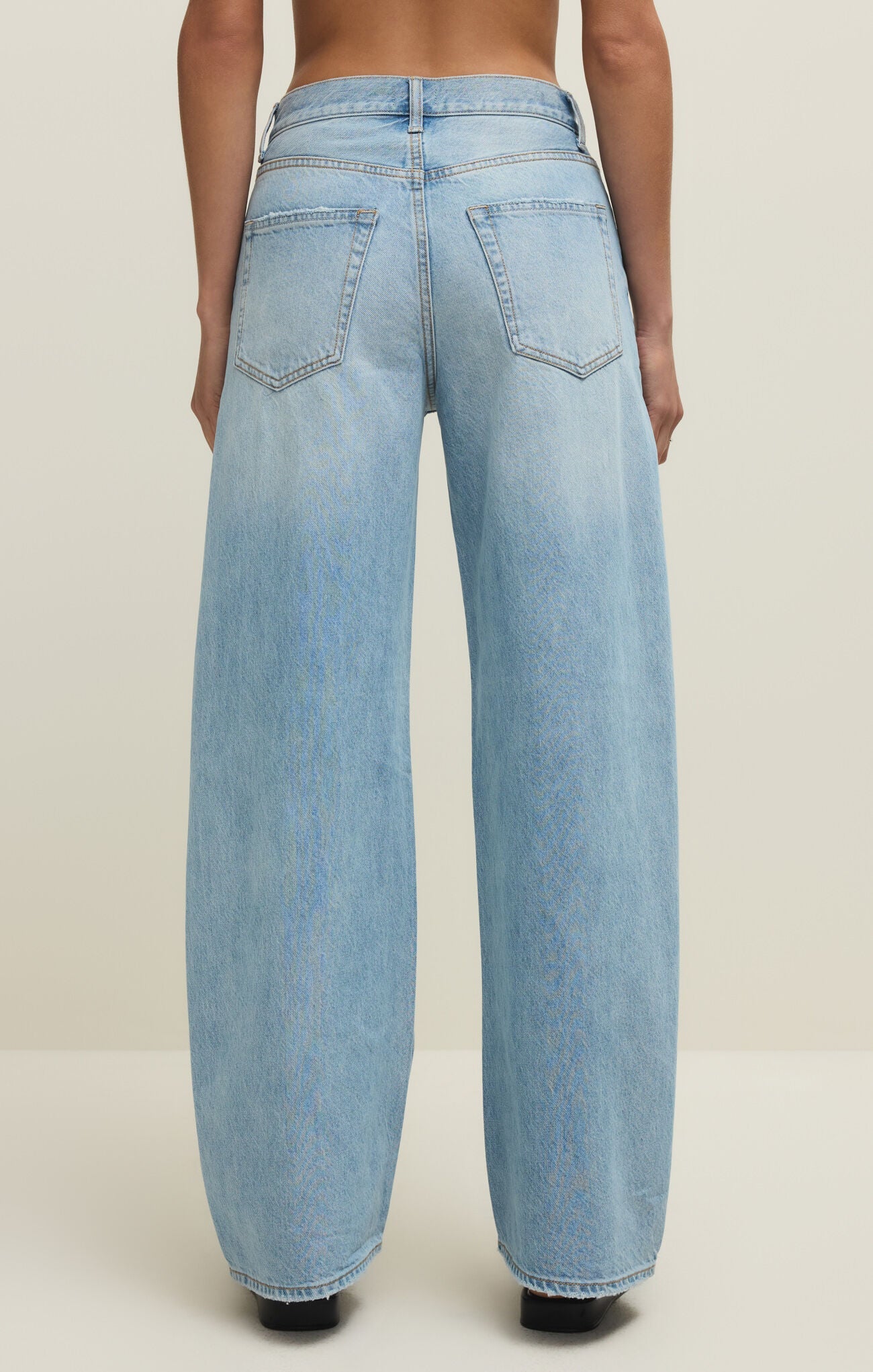 Remi High Rise Bowed Leg Denim