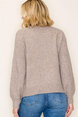 Pearl Trim Crewneck Sweater