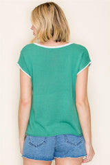 Fresh Start Button Front Knit Top