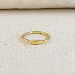 GoldFi - 18k Gold Filled Slim Flat Top Band Ring: 7